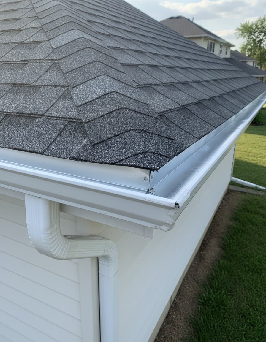 Drip edge and starter strip on a new roof